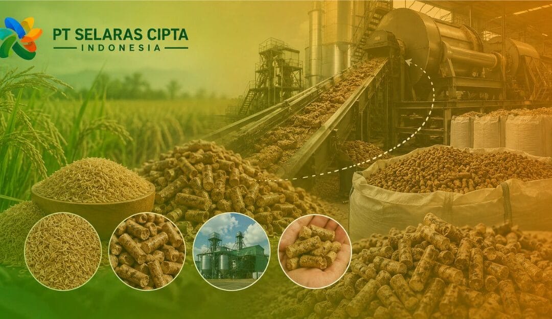 Jual Pelet Sekam Padi dengan Kualitas Konsisten Skala Industri