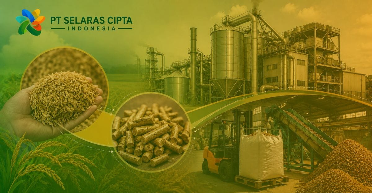 Pabrik Pelet Sekam Padi Kapasitas 7.000 Ton per Bulan Pabrik Pelet Sekam Padi Kapasitas 7.000 Ton per Bulan